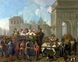 Transport von Prostituierten zur Salpêtrière, ca. 1760-70